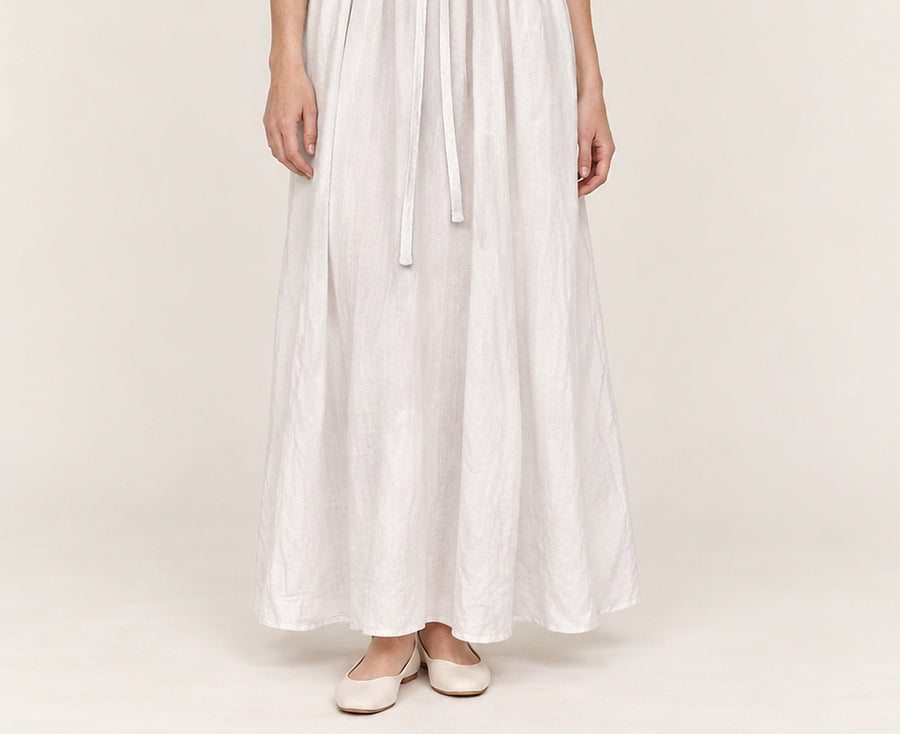 Ettie | Collared Button-Front Tie-Waist Midi Dress