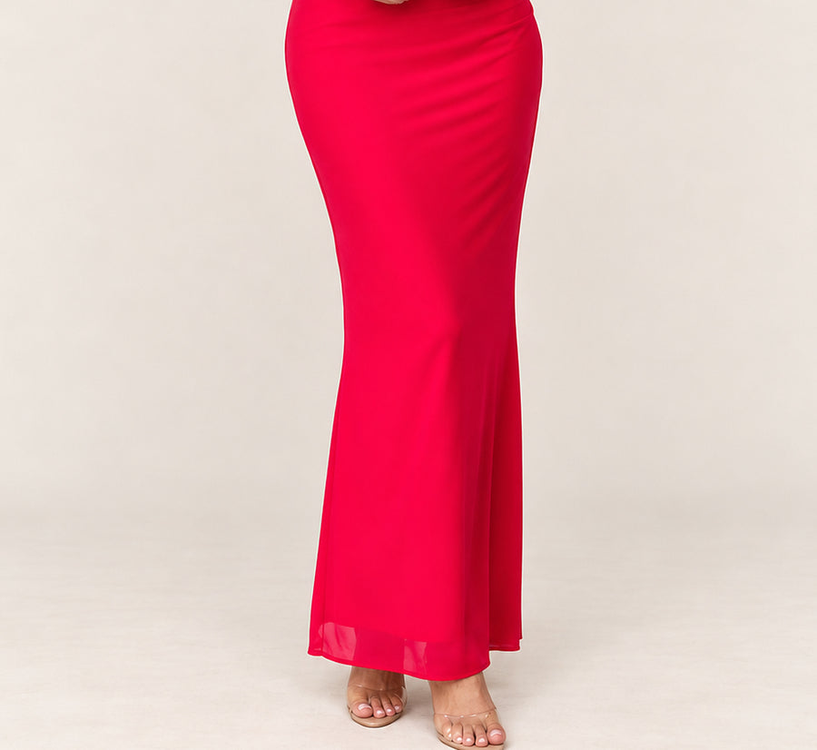 Evelyn | One-Shoulder Ruffle Ruched Cut-Out Maxi Dress