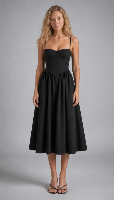 Valeria Floral Corset Midi Dress | Women's Wedding-Guest Dress