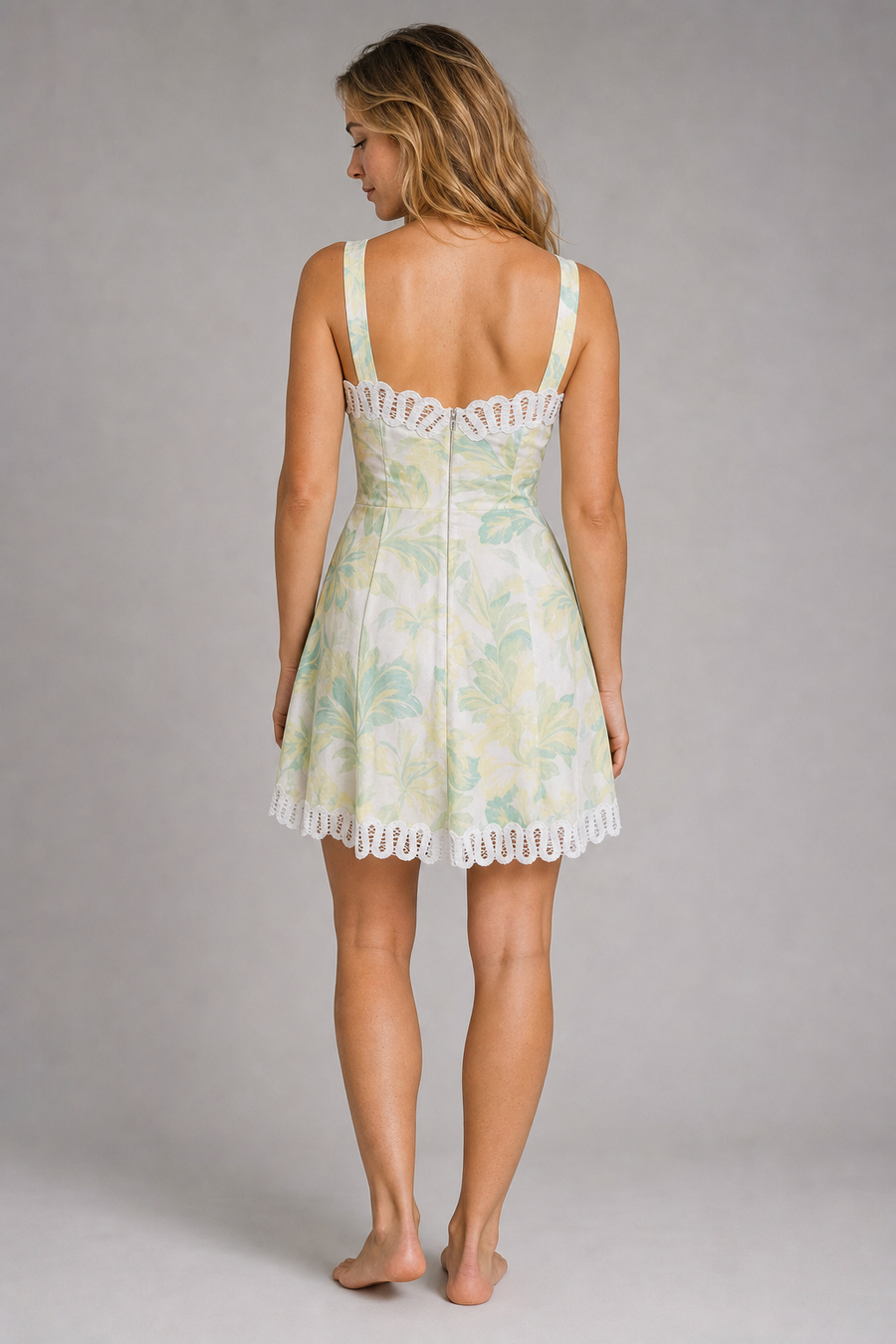 Marigold Corset Lace Mini Dress | Women's Sweetheart Garden-Party Dress