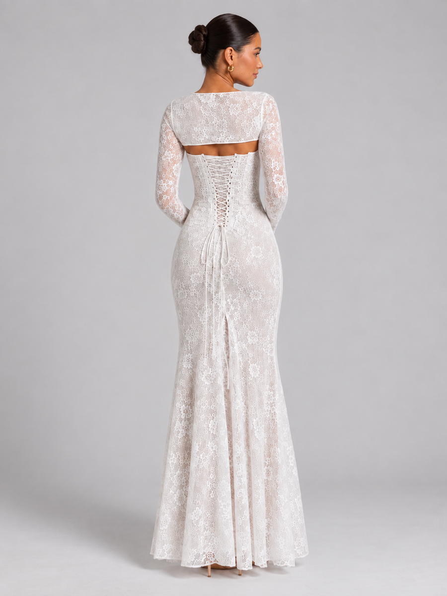 Lavinia Corset Lace Maxi Dress | Women's Wedding-Guest Gown