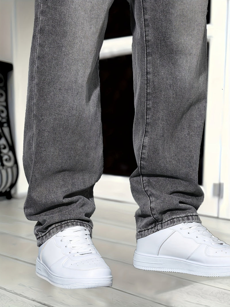 Denim Jeans – Straight Leg Washed Finish – Men's Casual Australia