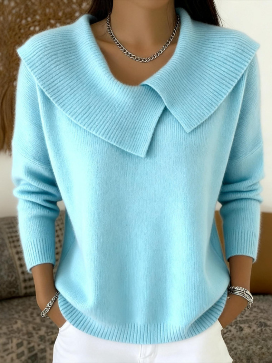 Warm Sweater with Soft Collar Australia Women Winter