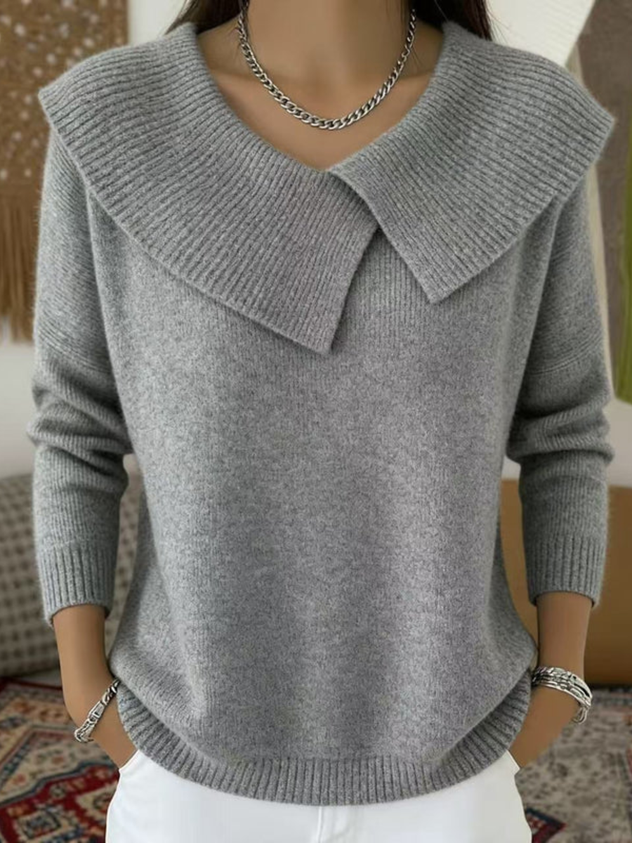 Warm Sweater with Soft Collar Australia Women Winter