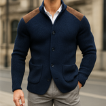 Alessio Knitted Blazer – Men’s Soft Tailored Knit Jacket | Smart-Casual Italian Style in Navy Blue