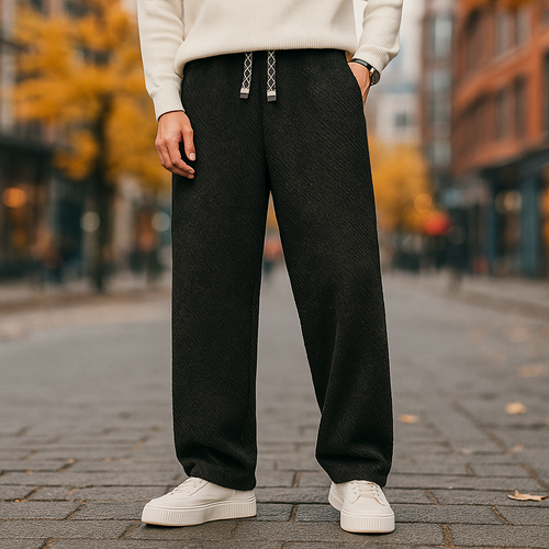 Sherpa Trousers – Fleece-Lined – Loose Fit – Men's Winter Casual Australia