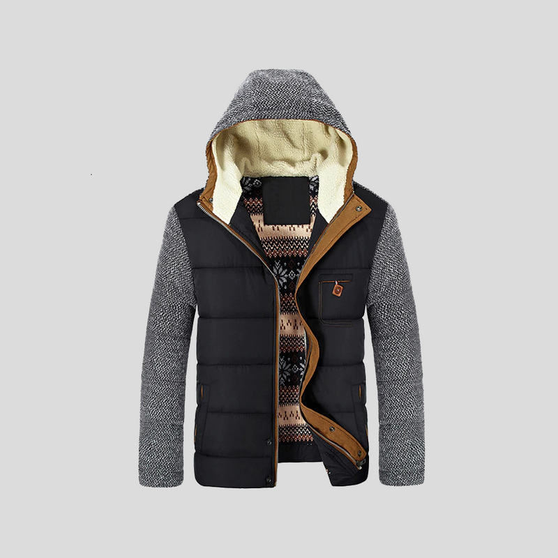 Down Jacket – Fleece-Lined Hooded – Relaxed Fit – Men's Winter Outerwear Australia