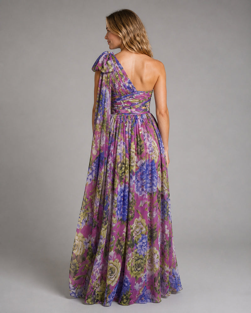 Valentina One-Shoulder Maxi Dress | Women's Floral Resort Gown