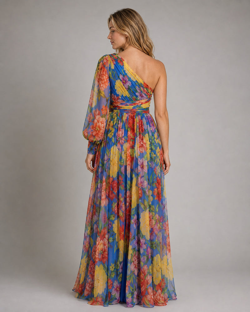 Valentina One-Shoulder Maxi Dress | Women's Floral Resort Gown