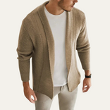The Sherborne Men's Knitted Open Front Lightweight Cardigan in Beige