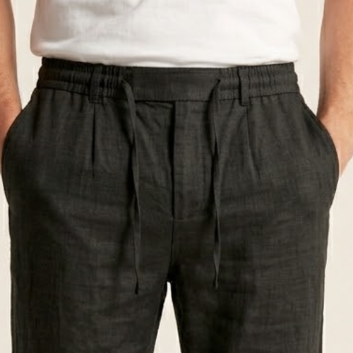 Linen Trousers – Drawstring Waist Breathable – Relaxed Fit – Men's Casual Australia