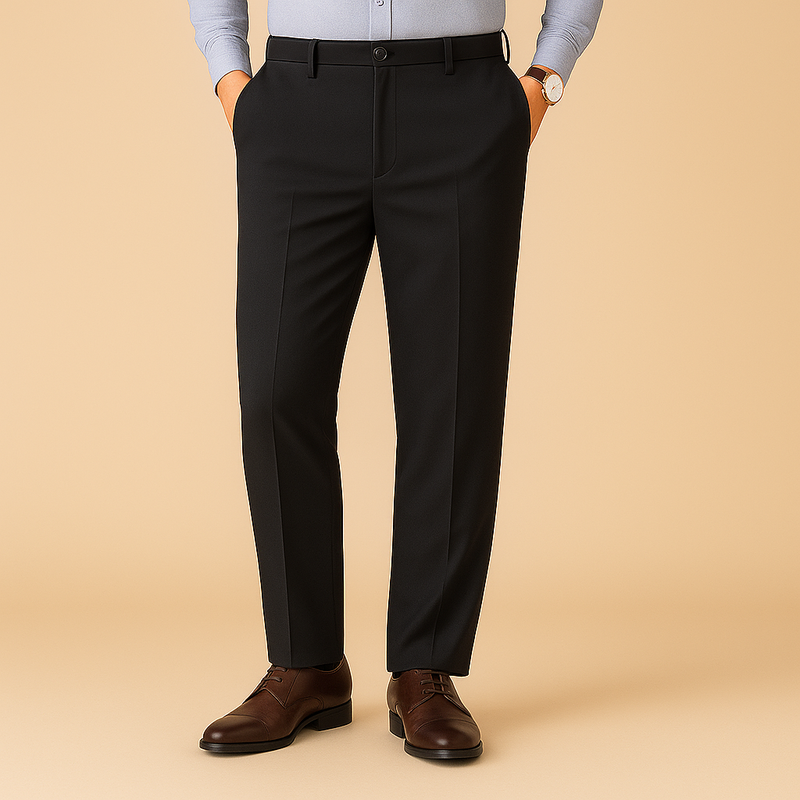 Chino Trousers – Stretch Pleated Tapered Fit – Men's Smart Casual Australia