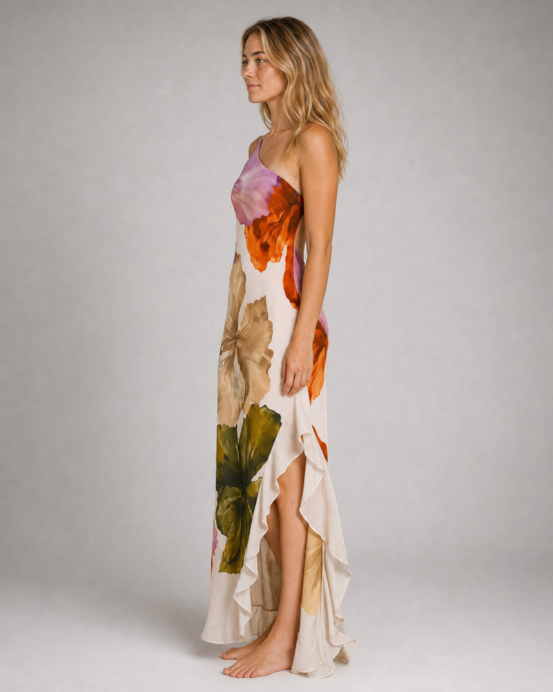 Dahlia One-Shoulder Maxi Dress | Women's Floral Resort Gown