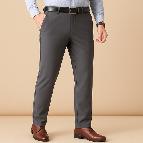 Chino Trousers – Stretch Pleated Tapered Fit – Men's Smart Casual Australia