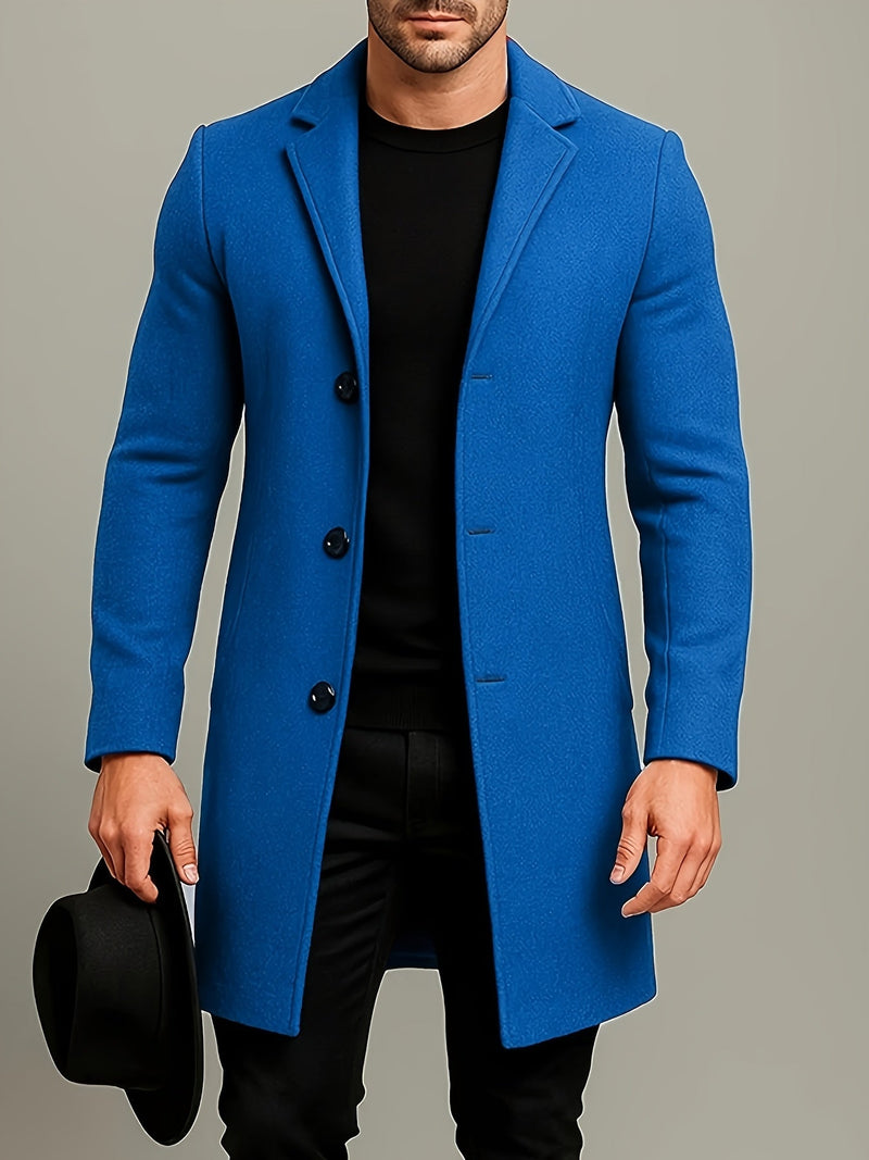 Tweed Overcoat – Single-Breasted Mid-Length – Tailored Fit – Men's Winter Coat Australia