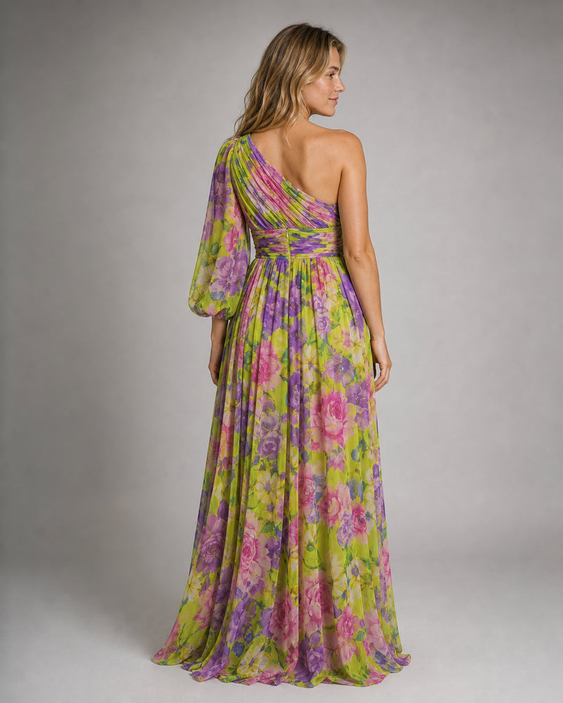 Valentina One-Shoulder Maxi Dress | Women's Floral Resort Gown