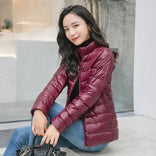 Women's Quilted Jacket – Lightweight Water-Repellent – Winter Australia in Burgundy