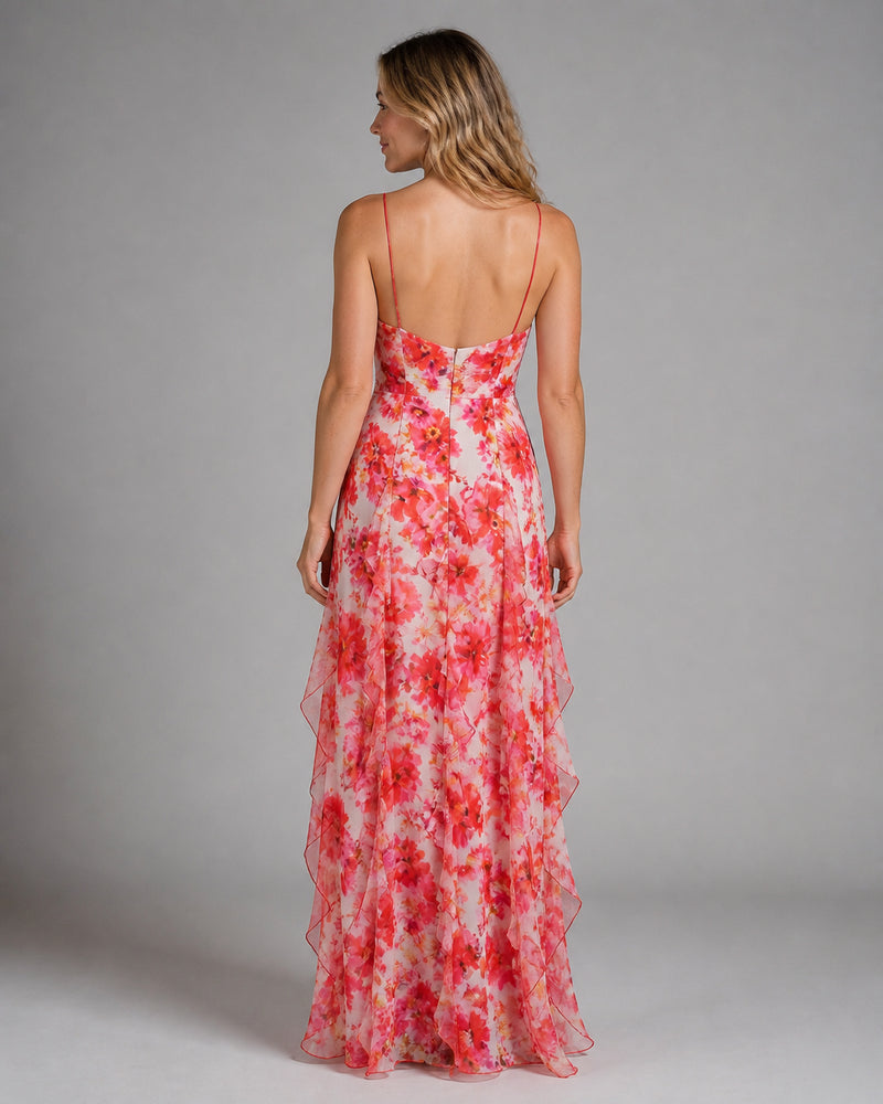 Cleo Tiered Maxi Dress | Women's V-Neck Occasion Gown