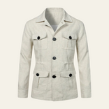 Field Jacket – Polyester Linen Blend – Regular Fit – Men's Heritage Outerwear Australia in White