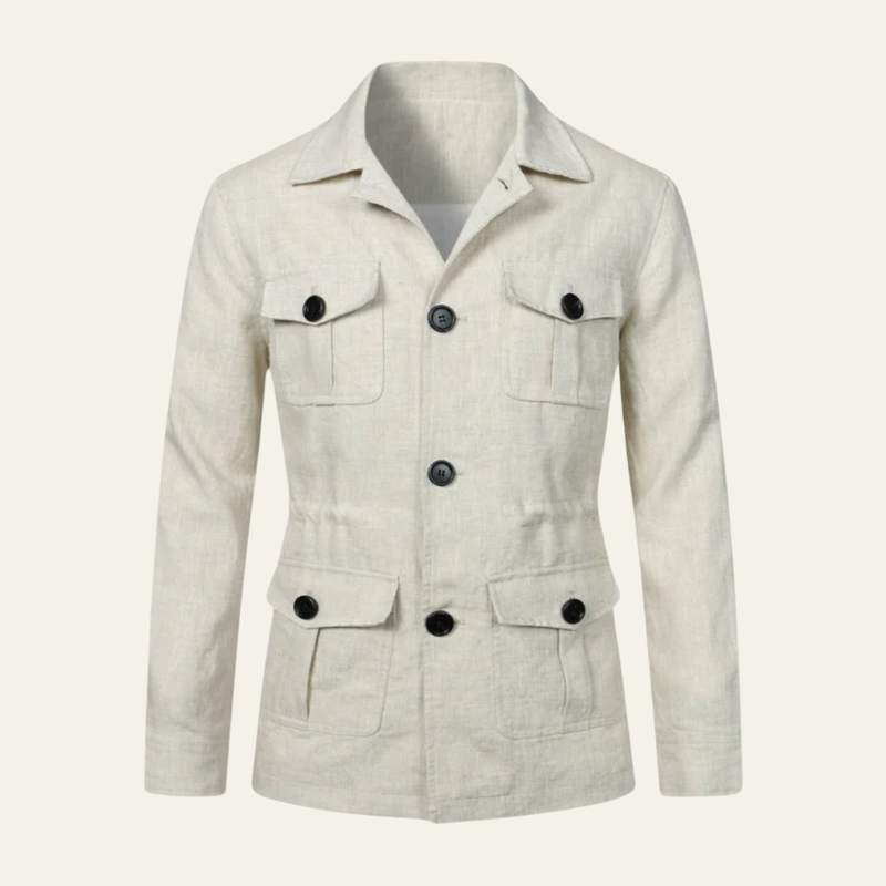 Field Jacket – Polyester Linen Blend – Regular Fit – Men's Heritage Outerwear Australia