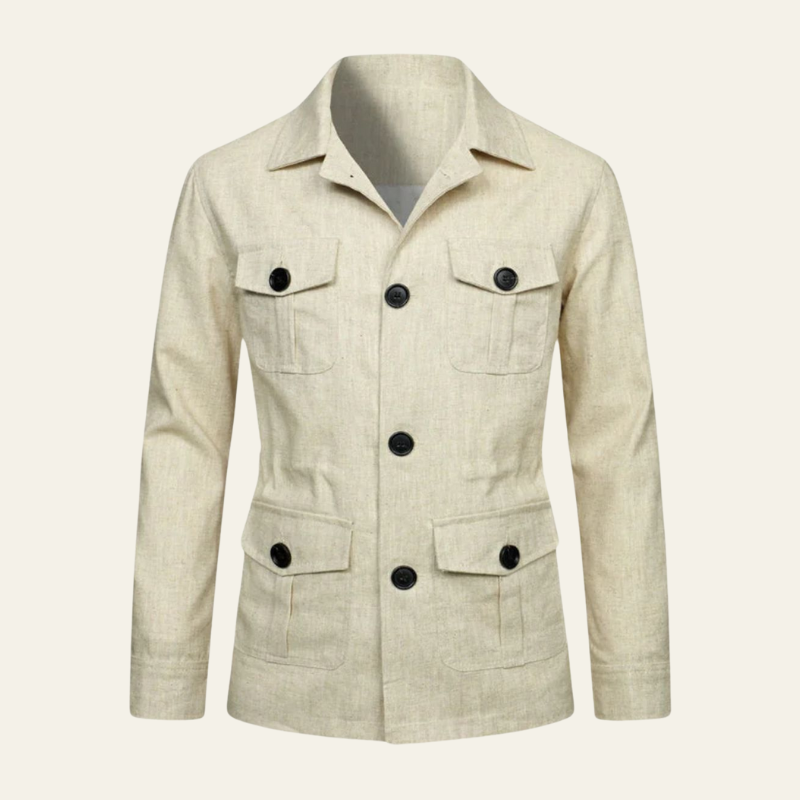 Field Jacket – Polyester Linen Blend – Regular Fit – Men's Heritage Outerwear Australia