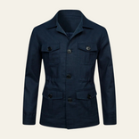 Field Jacket – Polyester Linen Blend – Regular Fit – Men's Heritage Outerwear Australia in Navy