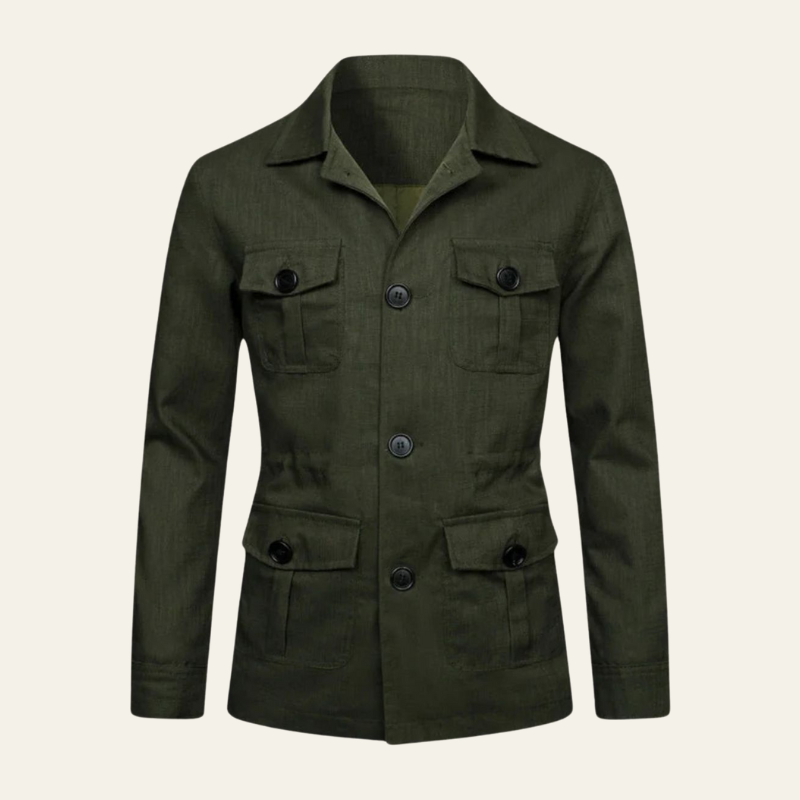 Field Jacket – Polyester Linen Blend – Regular Fit – Men's Heritage Outerwear Australia