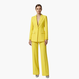 Women's Suit Set – Tailored Single-Button Blazer & Trousers – Office Australia in Yellow