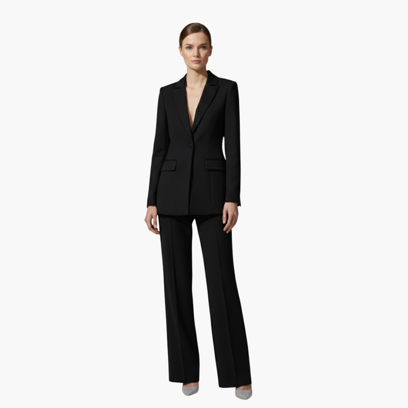 Women's Suit Set – Tailored Single-Button Blazer & Trousers – Office Australia