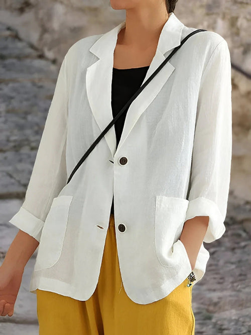 Women's Double-Breasted Blazer – Tailored Notched Lapel – Work Smart Casual Australia