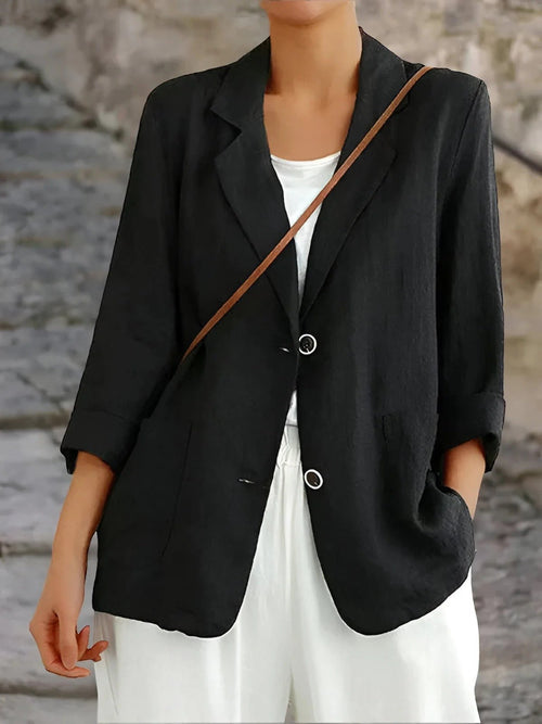 Women's Double-Breasted Blazer – Tailored Notched Lapel – Work Smart Casual Australia
