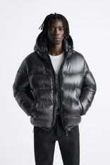 Puffer Jacket – Lightweight Quilted Warm – Slim Fit – Men's Winter Outerwear Australia in Black