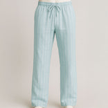 Linen Trousers – Striped Lightweight Breathable – Relaxed Fit – Men's Casual Australia in Blue