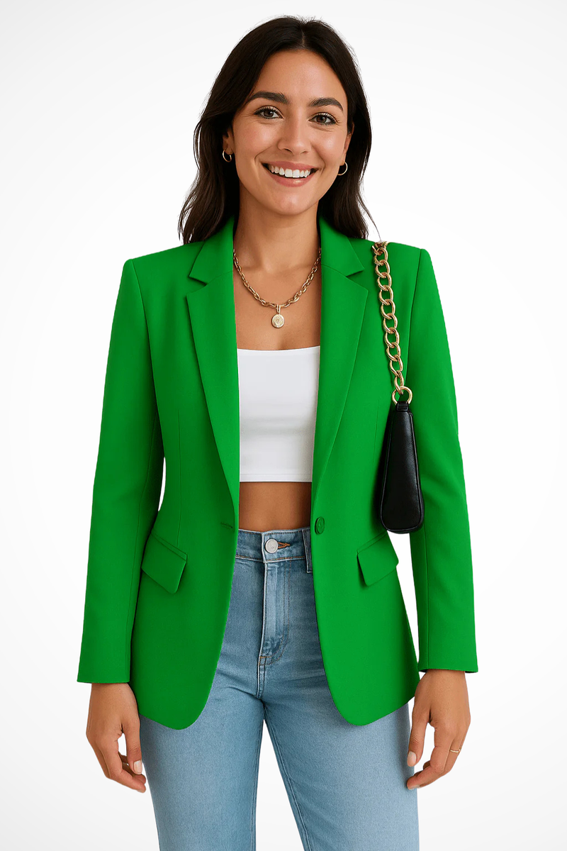 Women's Single-Button Blazer – Tailored Structured Fit – Office Casual Australia