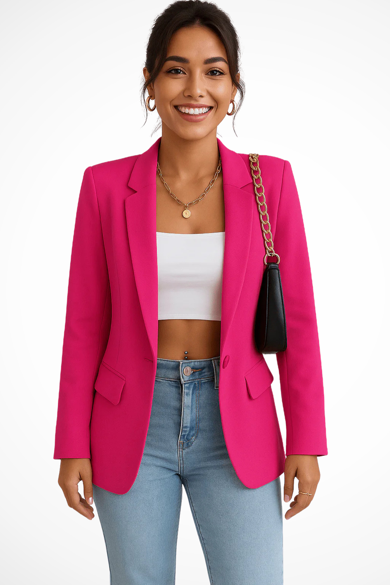 Women's Single-Button Blazer – Tailored Structured Fit – Office Casual Australia