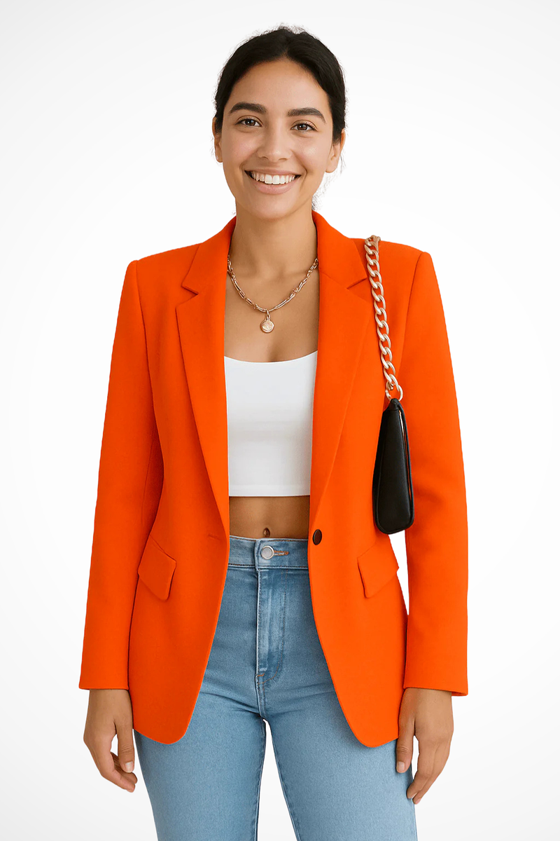 Women's Single-Button Blazer – Tailored Structured Fit – Office Casual Australia