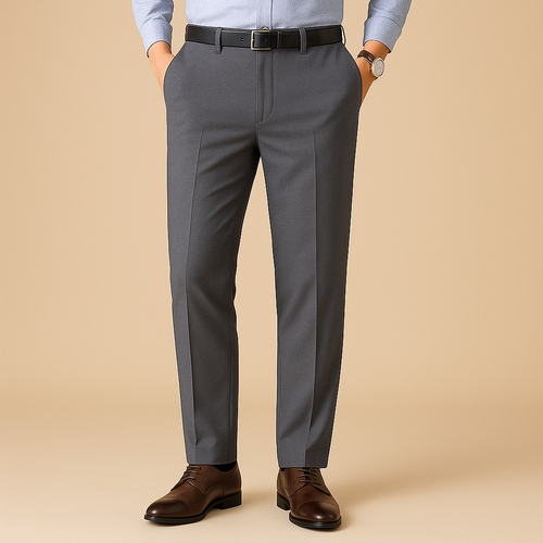 Chino Trousers – Stretch Pleated Tapered Fit – Men's Smart Casual Australia
