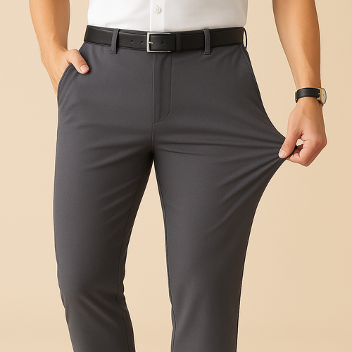 Chino Trousers – Stretch Pleated Tapered Fit – Men's Smart Casual Australia