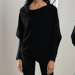Seraphina | Off Shoulder Knit Sweater in Black