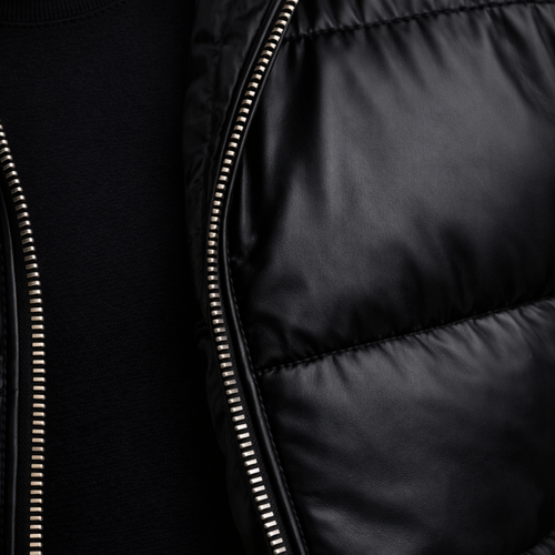 Puffer Jacket – Insulated Black Fur Collar – Regular Fit – Men's Winter Outerwear Australia