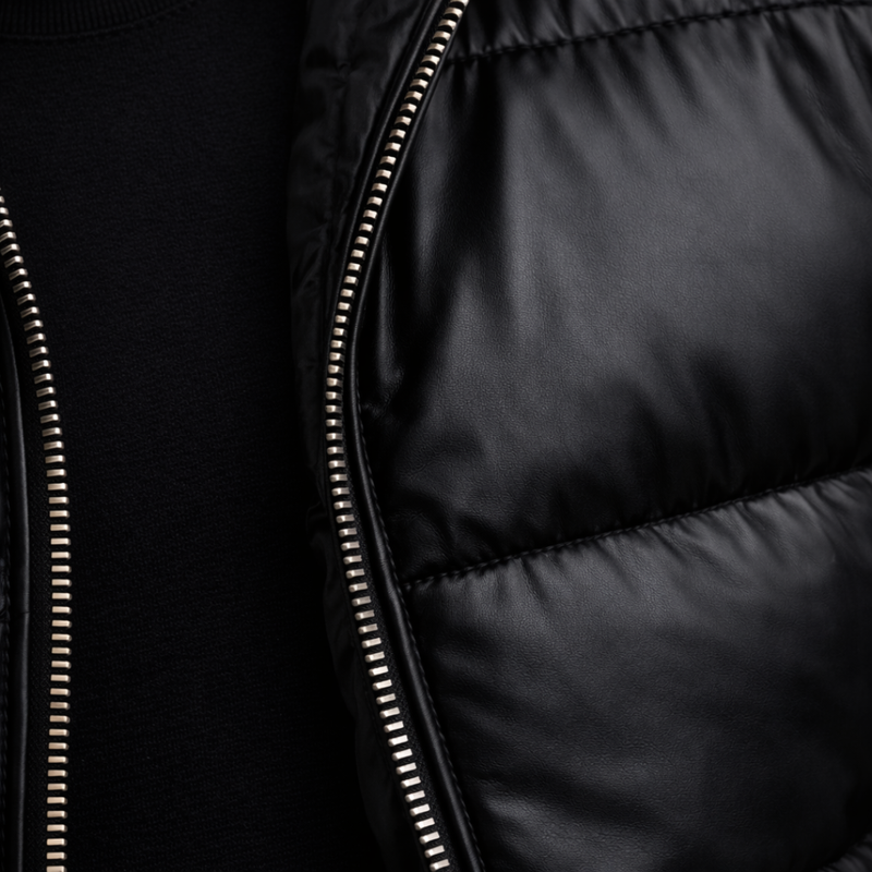 Puffer Jacket – Insulated Black Fur Collar – Regular Fit – Men's Winter Outerwear Australia