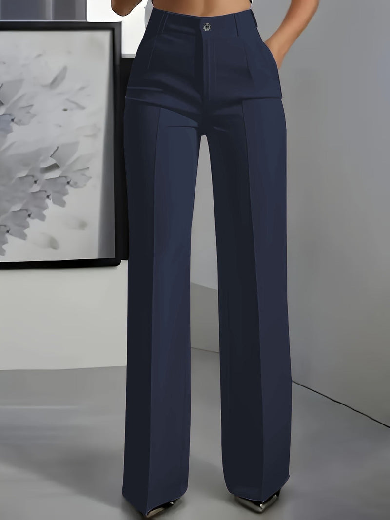 Women's Wide-Leg Pants – High-Rise Pleated Wrinkle-Resistant – Office Australia