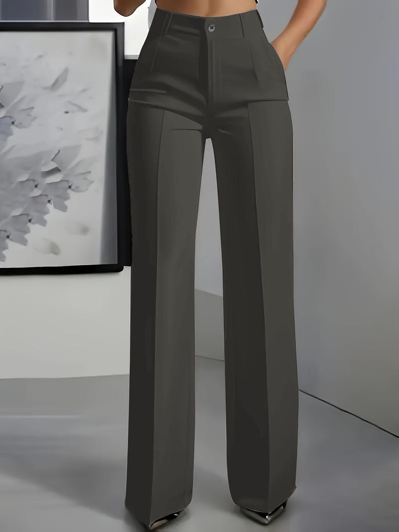 Women's Wide-Leg Pants – High-Rise Pleated Wrinkle-Resistant – Office Australia