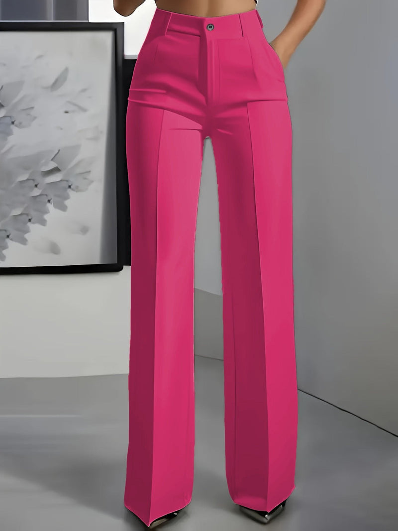 Women's Wide-Leg Pants – High-Rise Pleated Wrinkle-Resistant – Office Australia