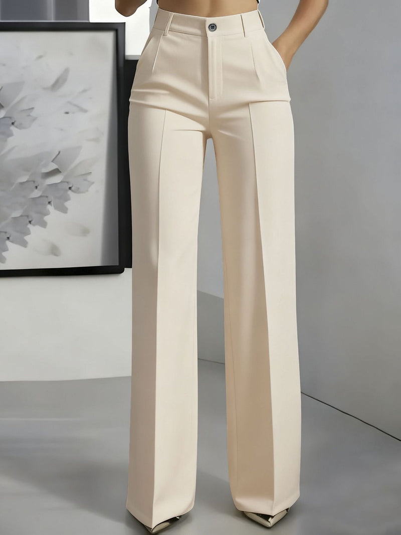 Women's Wide-Leg Pants – High-Rise Pleated Wrinkle-Resistant – Office Australia