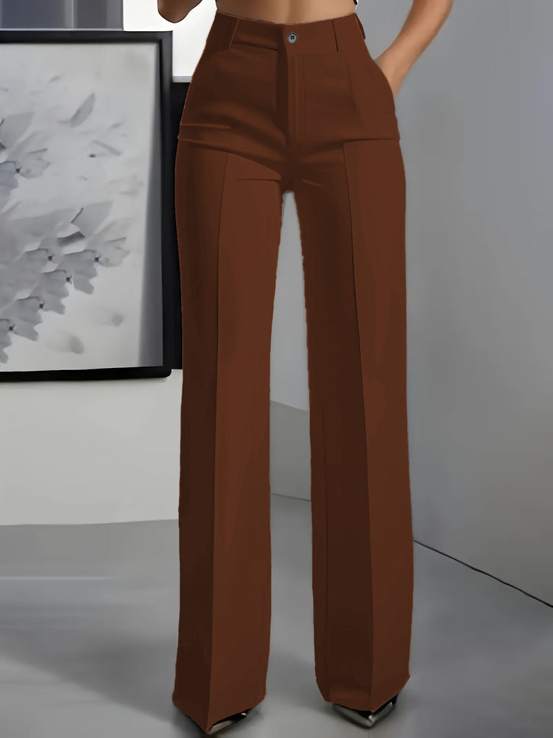 Women's Wide-Leg Pants – High-Rise Pleated Wrinkle-Resistant – Office Australia