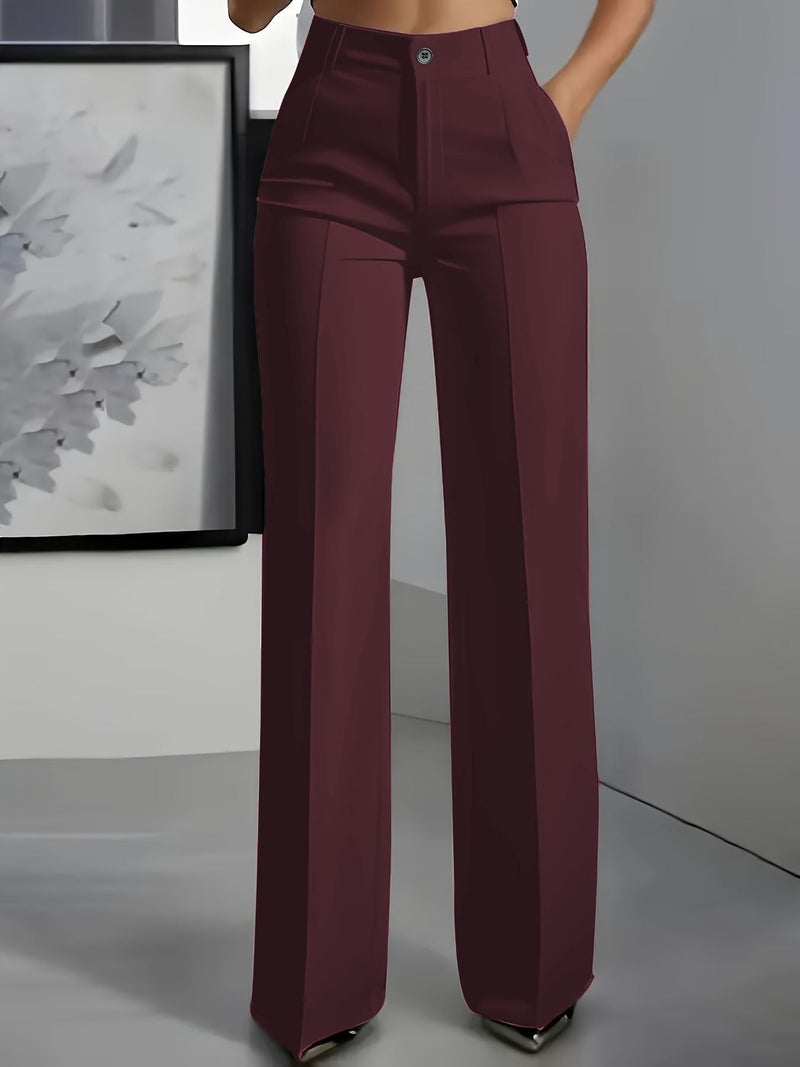 Women's Wide-Leg Pants – High-Rise Pleated Wrinkle-Resistant – Office Australia