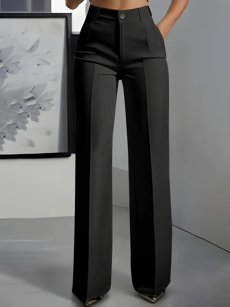 Women's Wide-Leg Pants – High-Rise Pleated Wrinkle-Resistant – Office Australia