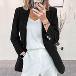Women's Corduroy Blazer – Textured Tailored Fit – Autumn Winter Australia in Black