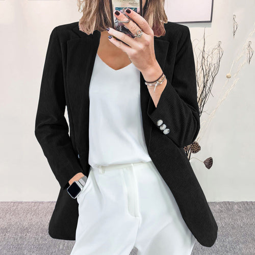 Women's Corduroy Blazer – Textured Tailored Fit – Autumn Winter Australia